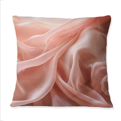 Coussin Smooth Pink Elegant Minimal Glam Wave I - Abstract Shapes