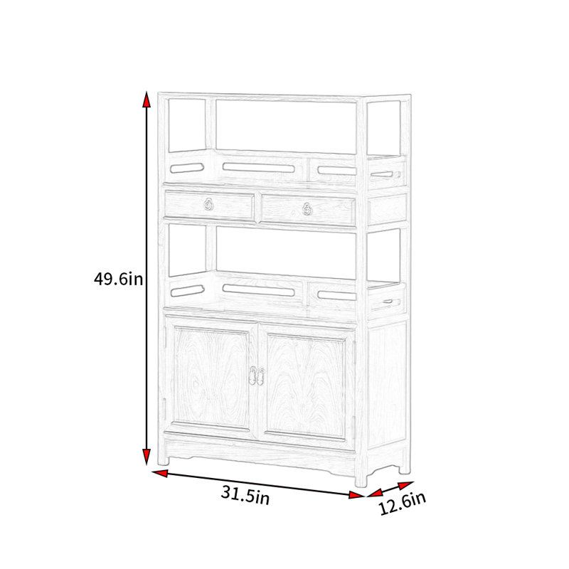 New Chinese Classic Minimalist Style Bookcase