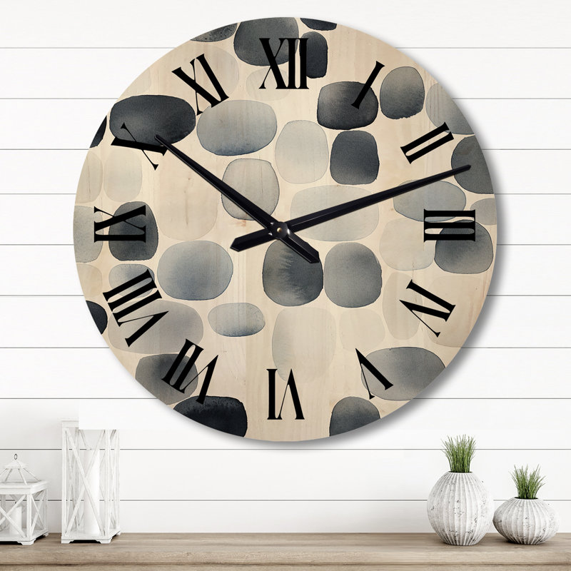 Horloge murale en bois surdimensionnée rétro, Grand
