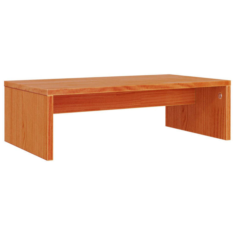Irayda Wood Monitor Stand, Wax Brown