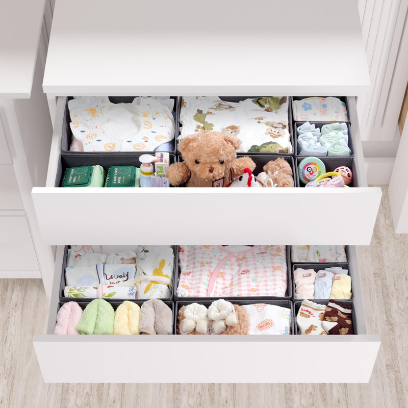 Ensemble de 14 tiroirs organisateur en tissu et rangement pour rangement de chambre de bébé