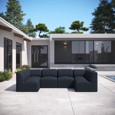 Canapé modulaire d'extérieur en Sunbrella® de 124 po Praia