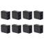 Pince à verre carrée 8 pièces en acier inoxydable (blanc / noir)-95110029