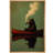 Vintage Style Bear Fishing in Red Canoe with Pipe - Pictures Framed Canvas Print Wall Art-1456337795-1456337798