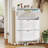  Fluted Hidden Shoe Storage Cabinet with 3 Flip Drawers