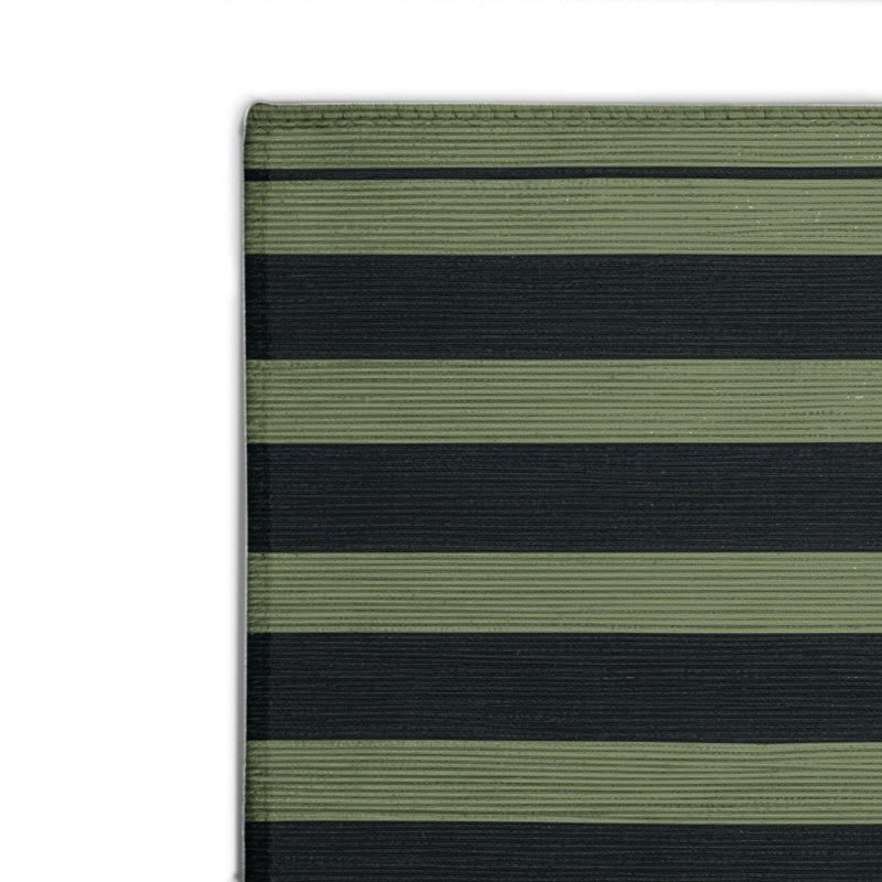 HorizontalStripes Blue Indoor and Outdoor Area Rug, Rectangle 4' x 6'