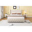 Lit plateforme Mirestone avec garniture cloutée et tête de lit moelleuse-652895323-652895318