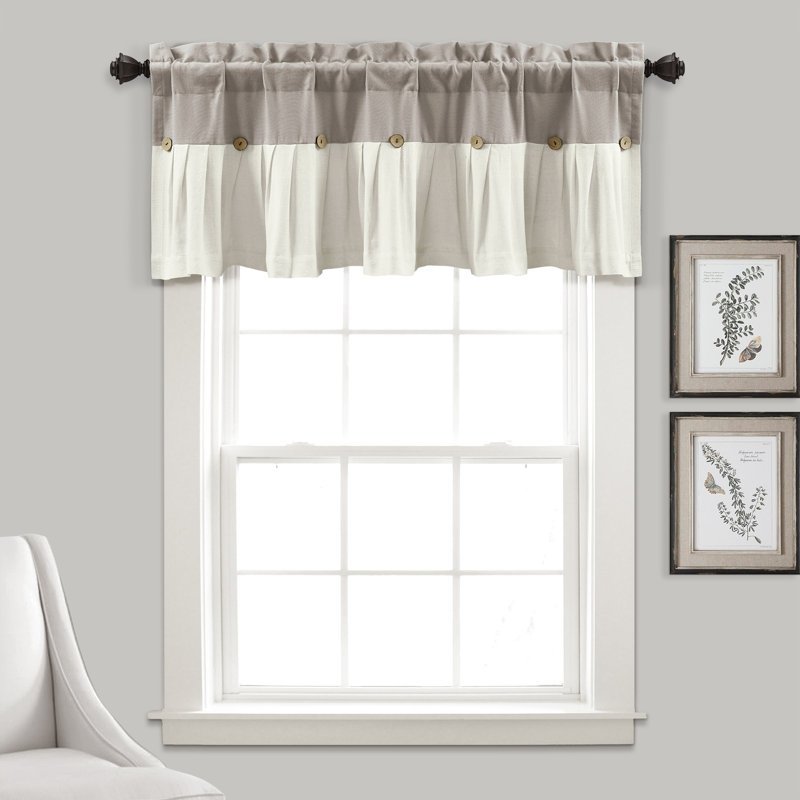 Cotton Blend Striped Window Valance