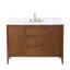 Ensemble de meuble-lavabo autoportant à simple cuve 48 po avec plateau en marbre Lavallon-105275170-105275168