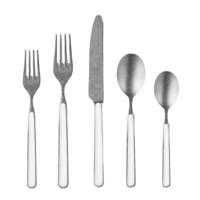 Fantasia Pewter Flatware Set - 20 Pieces - Sage