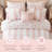 Piece Pink Full Queen Bedding Sets, Microfiber Ruffle Set, Romantic Bedroom