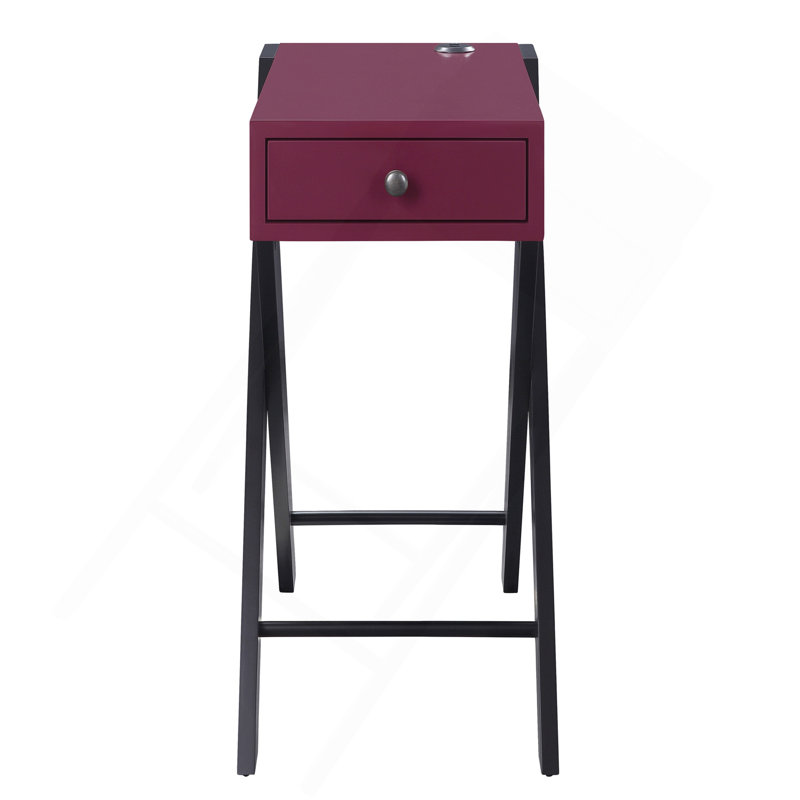  Table d'appoint avec ports USB, Bourgogne