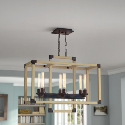 Luminaire suspendu géométrique 6 lumières pour îlot de cuisine Tianna