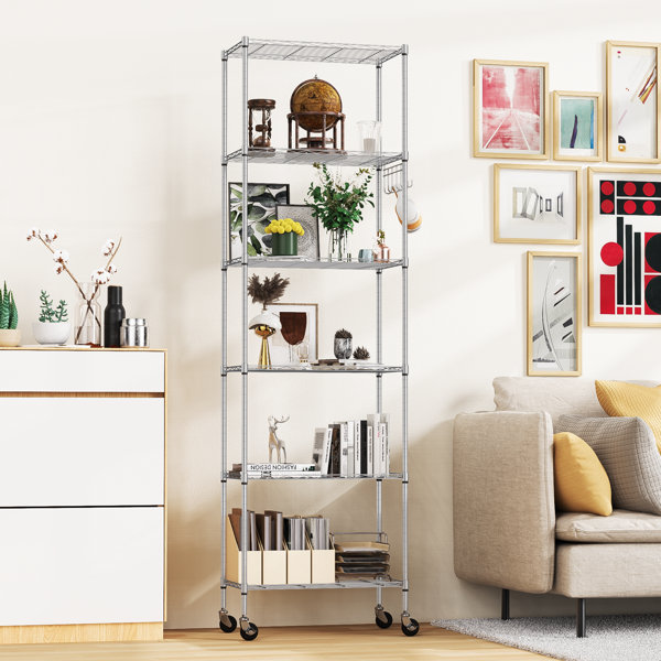 72 H x 24 W x 14 D Shelving Unit Rebrilliant Finish: Silver