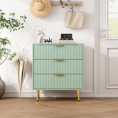 Table de chevet 3 tiroirs Sage Green