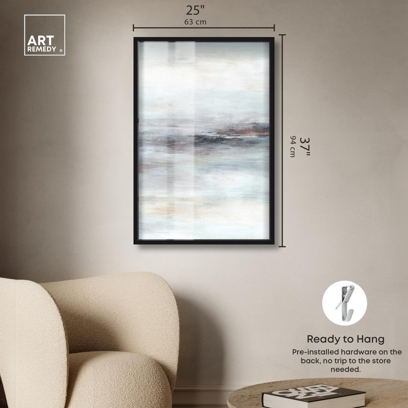 Art mural «Restless Sea Shadowbox» par Art Remedy, H 37 po x l 25 po, Noir