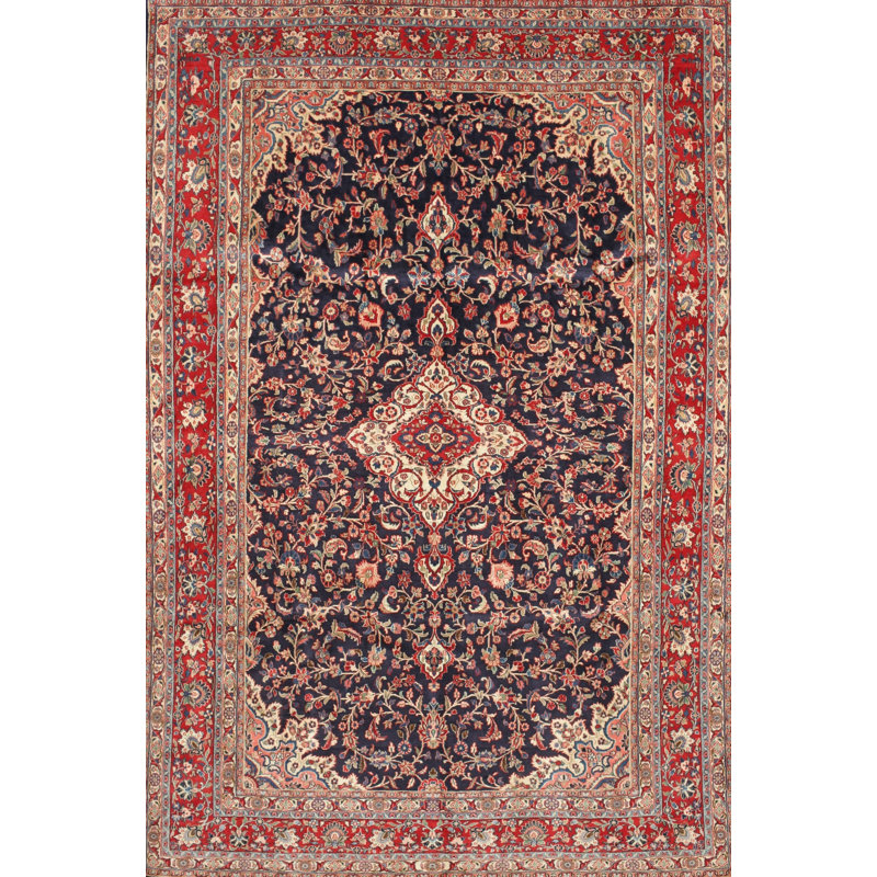 Tapis traditionnel rouge / brun, Rectangle 5 pi x 7 pi