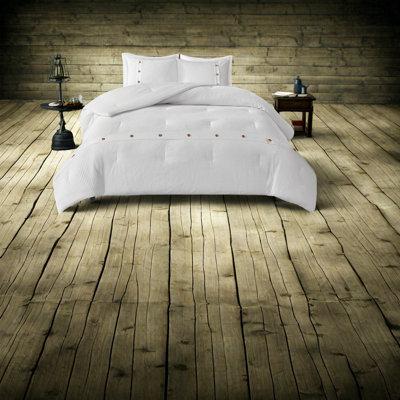 Contemporary Cotton Bedding Sets, King Size Comforter With Waffle Texture