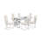 Poynor 6 - Person Glass Top Double Pedestal Dining Set-118452679-118146064