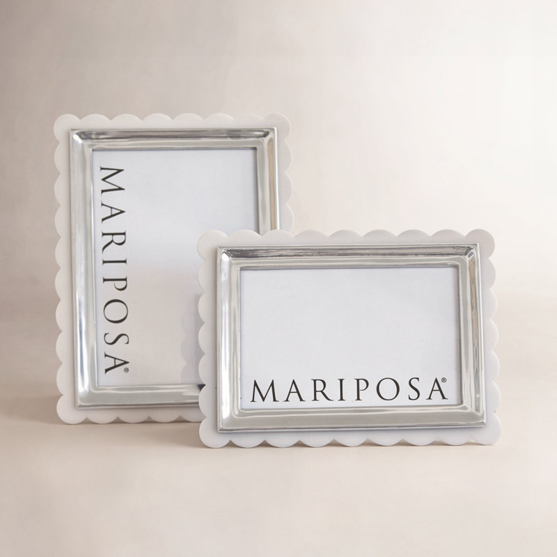 Metal Picture Frame, White, 4" W x 6" H