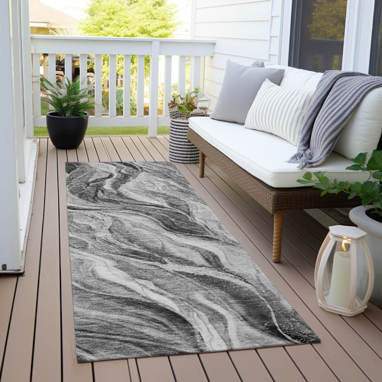 Karsyn Washable Abstract Indoor / Outdoor Rug