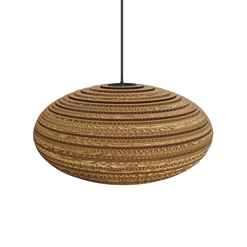 Stanyon 1 - Light Brown Sphere Pendant, 25cm H x 55cm W x 55cm D
