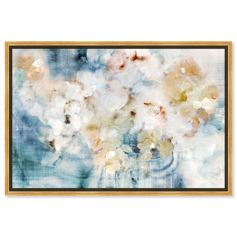 «Flowering Petals Morning», impression sur toile, Cadre doré, H 30 po x l 45 po