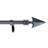 Deco WIndow Curtain Rods for Windows, 66" - 120" Extendable Metal Drapery Rod, Adjustable Curtain Rod with Decorative Arrow Finials for Living Room Bedroom, Black Matt-683627086-683627091