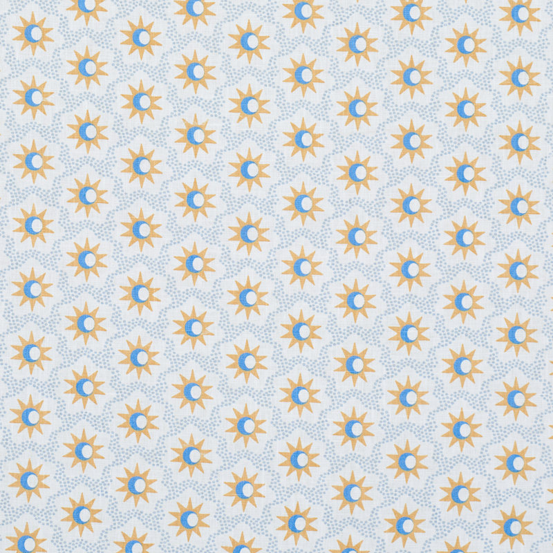 Tissu Lucie, Jaune / ciel