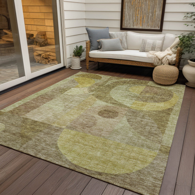 Red Synthetic Flat Woven Washable Rectangular Rug 3' x 5'