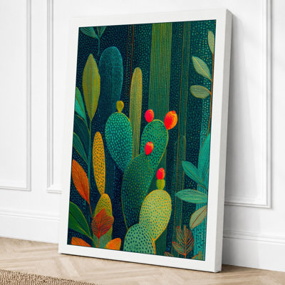 Cactus Garden Botanical 1 Piece Wrapped Canvas Wall Art