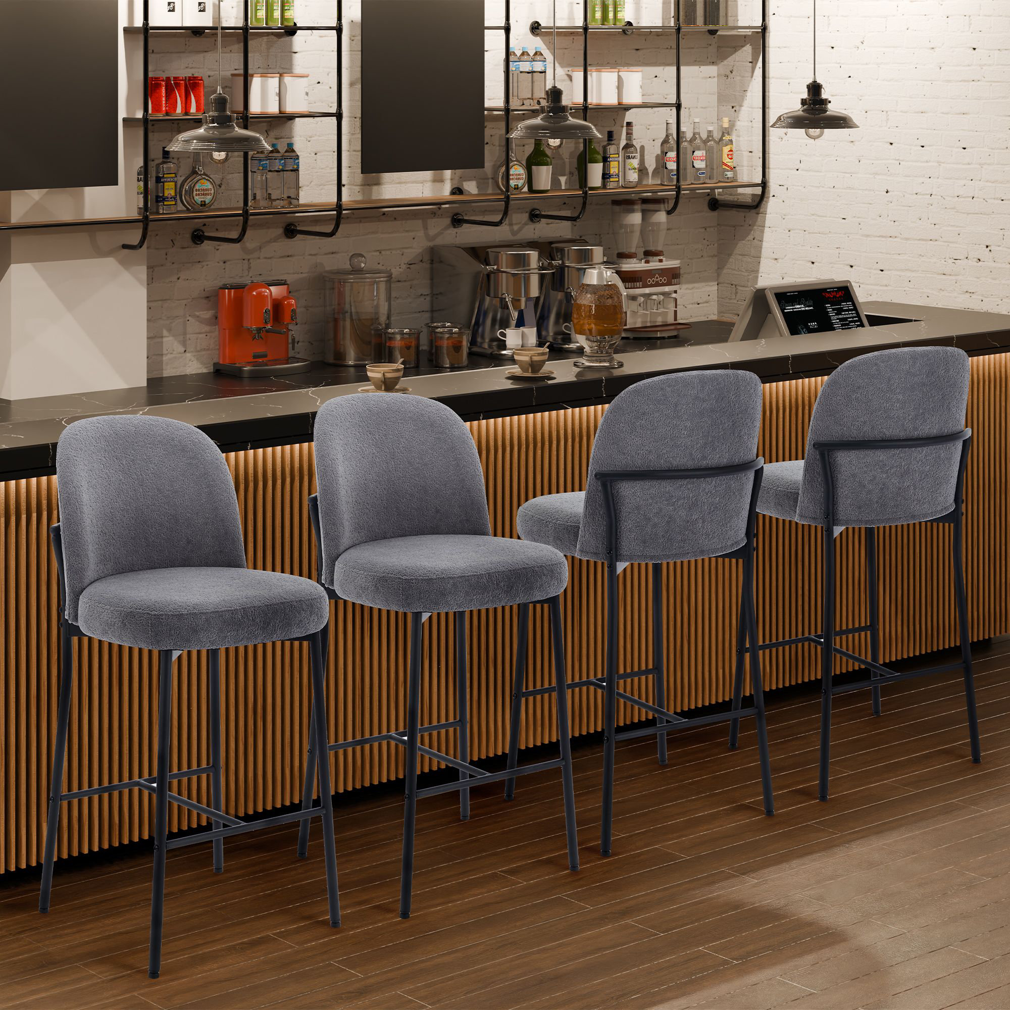 Barstools Breakfast Bar Seater George Oliver Modern Counter Height