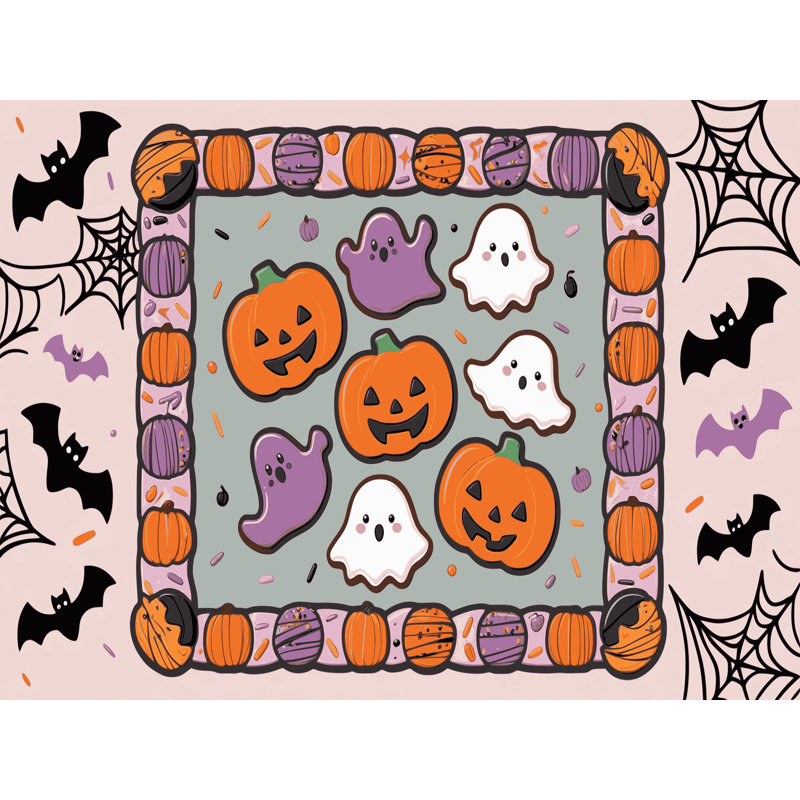 Tapis de vacances d'Halloween The Holiday Aisle®, Rectangulaire 2 pi x 3 pi
