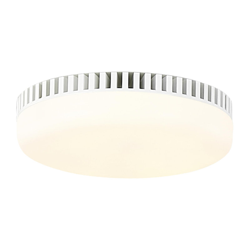 Ensemble d'éclairage pour ventilateur de plafond à DEL 1 lumière Langford, Blanc mat