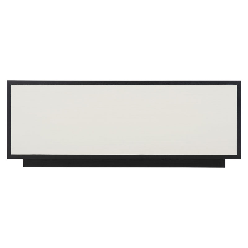 White and Black Square Wood Coffee Table with Storage