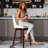 Eriqa Swivel 30.6'' Bar Stool, White-725924854