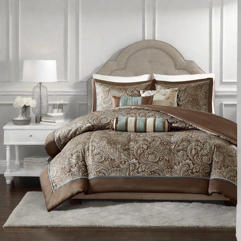 Ensembles de literie multicolores, jacquard de polyester, style maison moderne