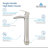 Blossom Tall Waterfall Single Hole Bathroom Faucet – Modern Single Handle Vanity Sink Faucet in Solid Brass with Hose Included and Easy Installation-26760273