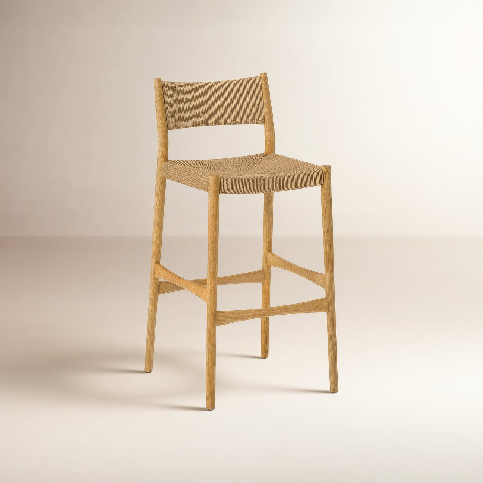 Buffolino Bar Stool, Bar Stool (30" Seat Height), Brown