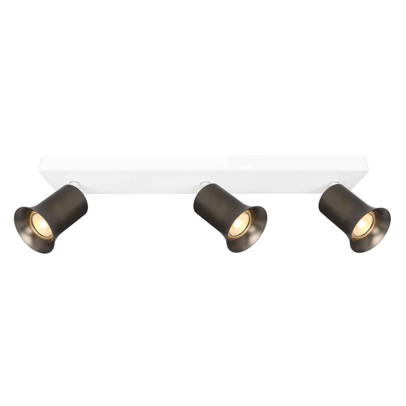 Alizette Flush Mount, Bronze, White