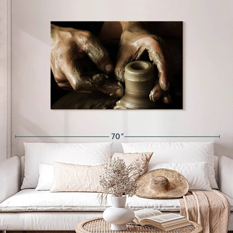 Senne Skillful Potter Hands, 30" H x 45" W
