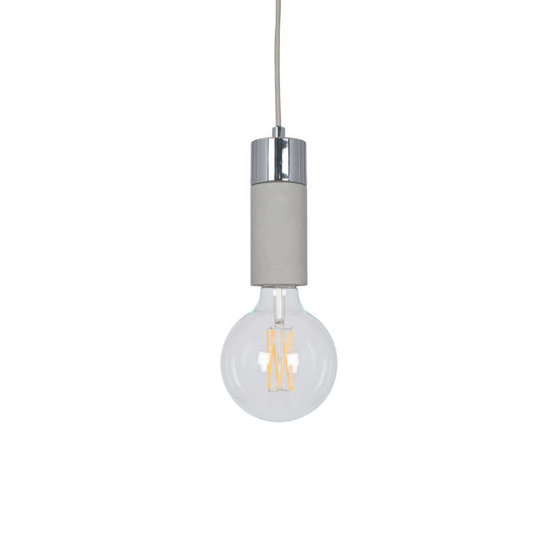 Cuccia 1 - Light Bulb Pendant, Grey/Chromed