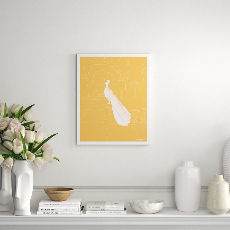 Animals Framed by Dana Gibson, White/Orange