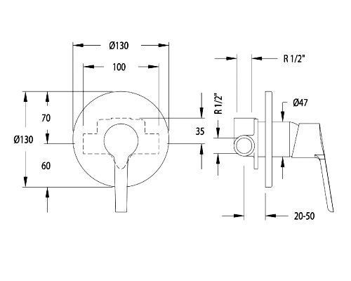 Ruthanne Single ConcealedShower Valve