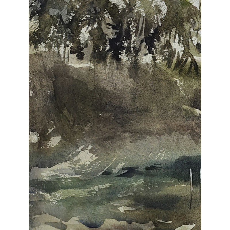 Reflections On Lake | Loose Watercolour Painting | By Achintya Hazra