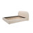 Modern Curved Upholstered Low Profile Platform Bed with Rounded Headboard-94602564-123084281