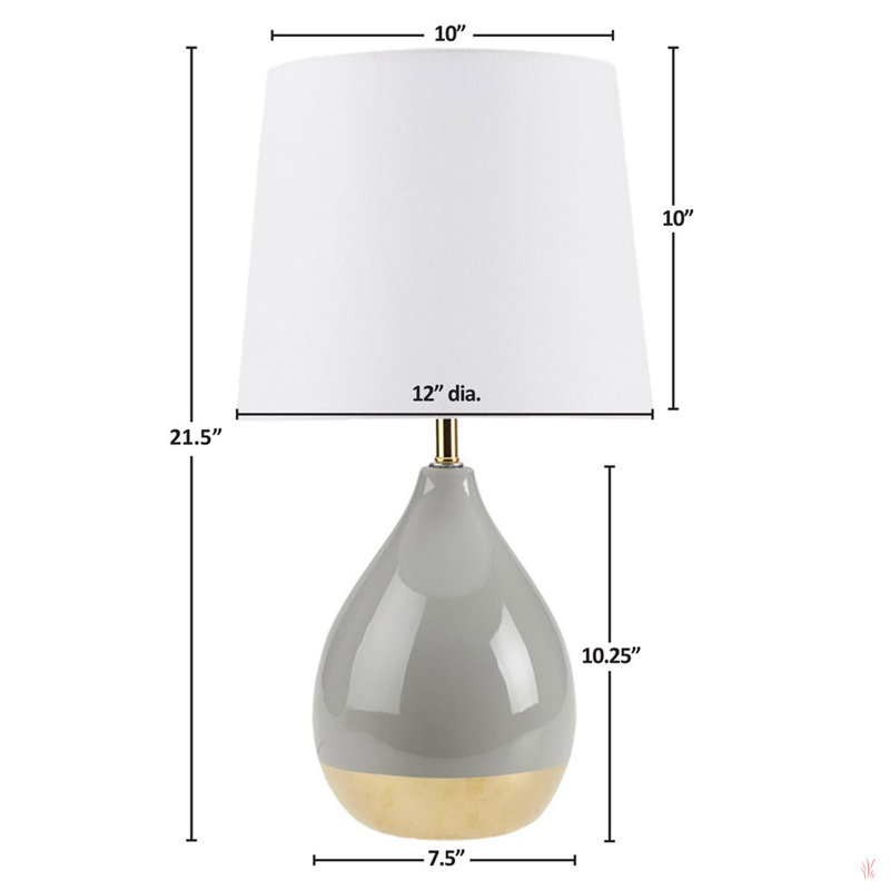 Ensemble de 2 lampes de table en céramique 2 tons vert sauge / or voir ci-dessous