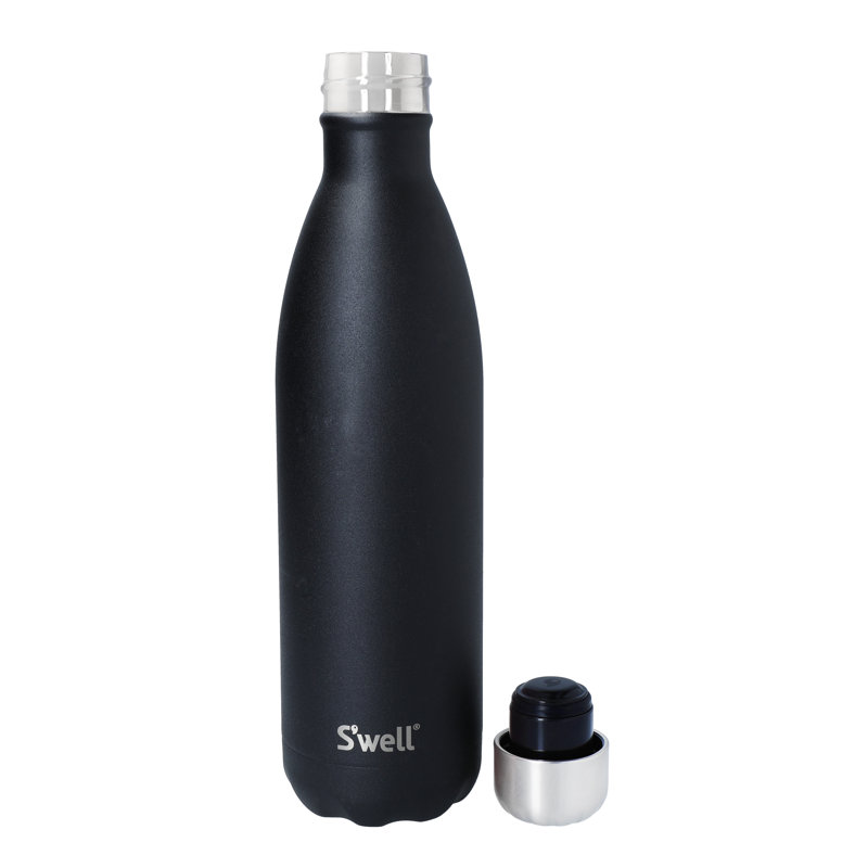 S'well 750ml Vacuum Insulated Stainless Steel Water Bottle, Black
