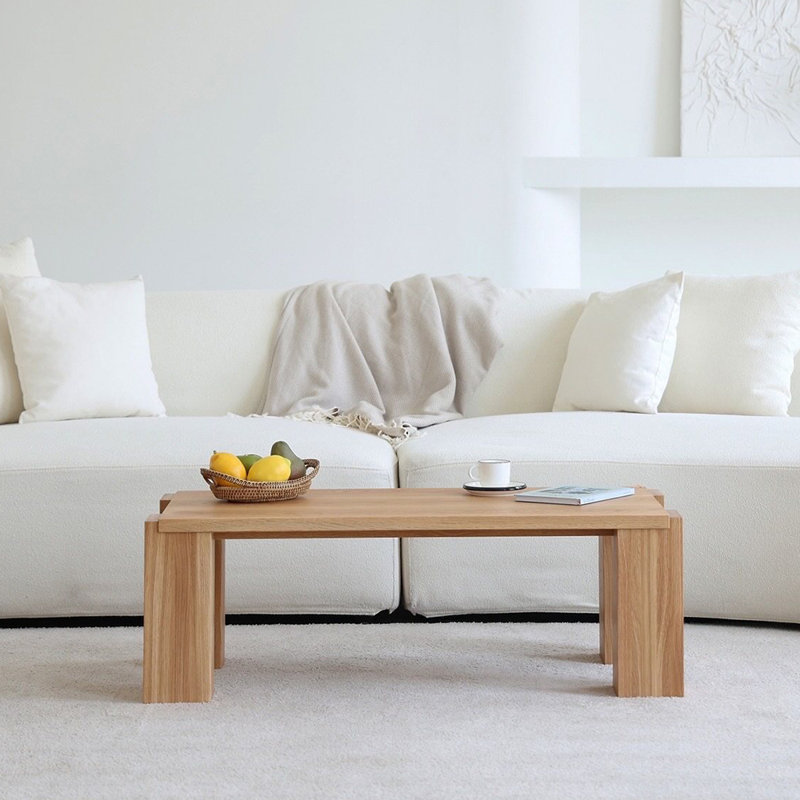 Table basse nordique simple et moderne, H 15,7 po x L 43,3 po x l 25,6 po