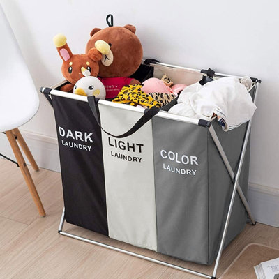 Plastic and Aluminum Laundry Basket
